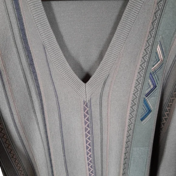 Mint Retro Gabicci Jumper with suede detail Size L - Picture 2 of 5